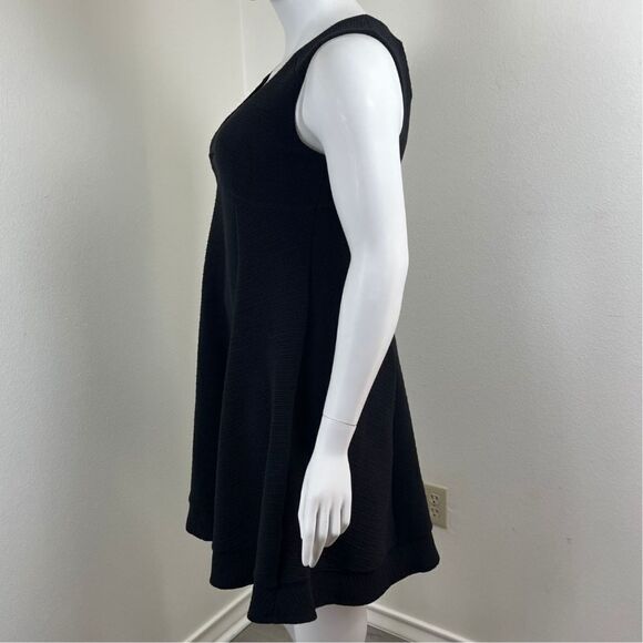 Maeve Womens Size XL Black Fairchild Ribbed Fit & Flare NEW Mini Dress Pullover - Picture 14 of 15